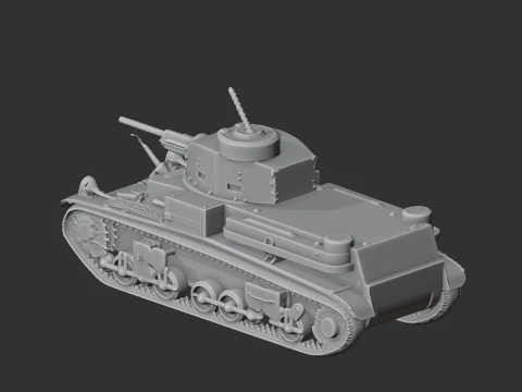 M2 Light Tank tank 3D Model