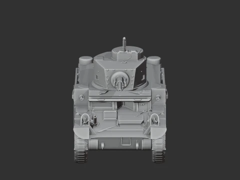 M2 Medium tank 3D Model