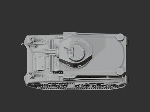 M2 Medium tank 3D Model