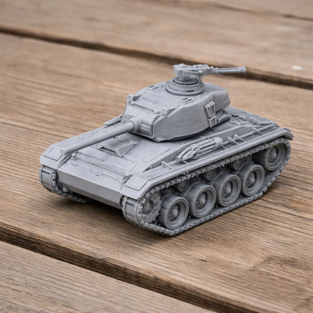 M24 Chaffee tank 3D Model .c4d .max .obj .3ds .fbx .stl .blend 