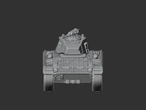 M24 Chaffee tank 3D Model