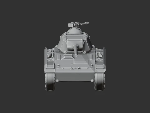 M24 Chaffee tank 3D Model
