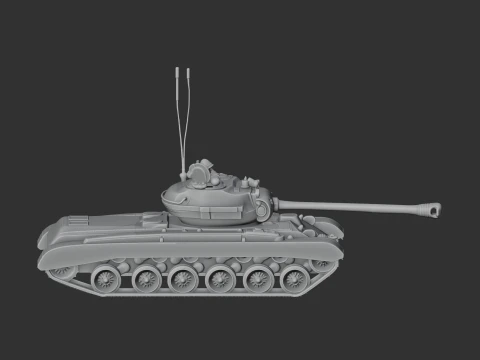 M26 Pershing tank 3D Model
