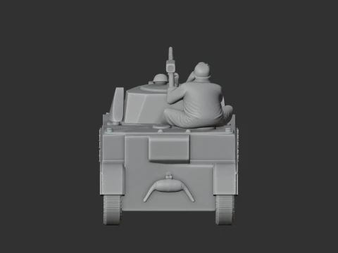 M5 Stuart tank 3D Model