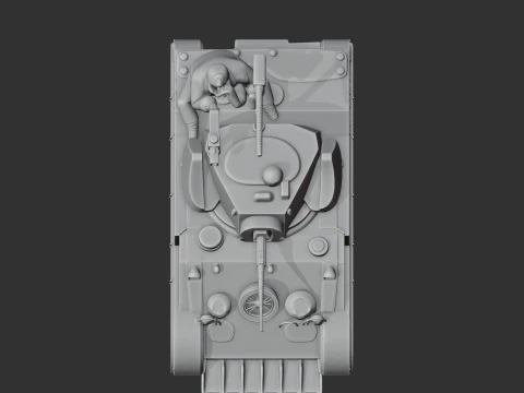 M5 Stuart tank 3D Model