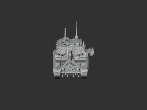 2S19 Msta tank 3D Model