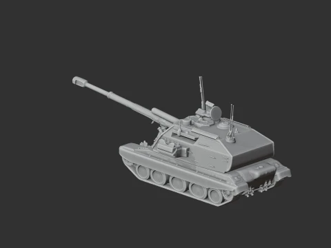 2S19 Msta tank 3D Model