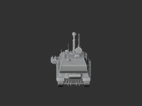 2S19 Msta tank 3D Model