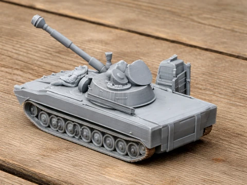 2S1 Gvozdika 3D Model