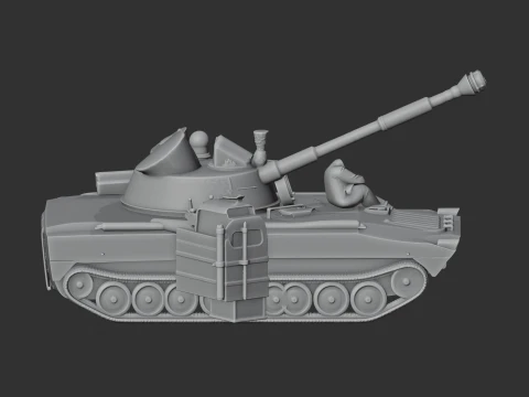 2S1 Gvozdika 3D Model