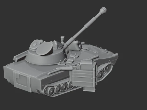 2S1 Gvozdika 3D Model