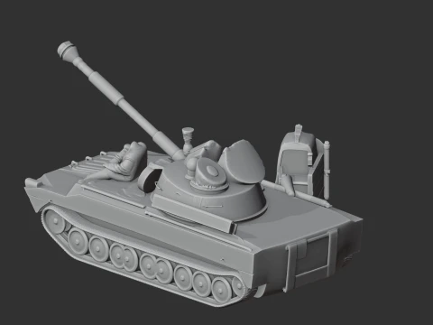 2S1 Gvozdika 3D Model