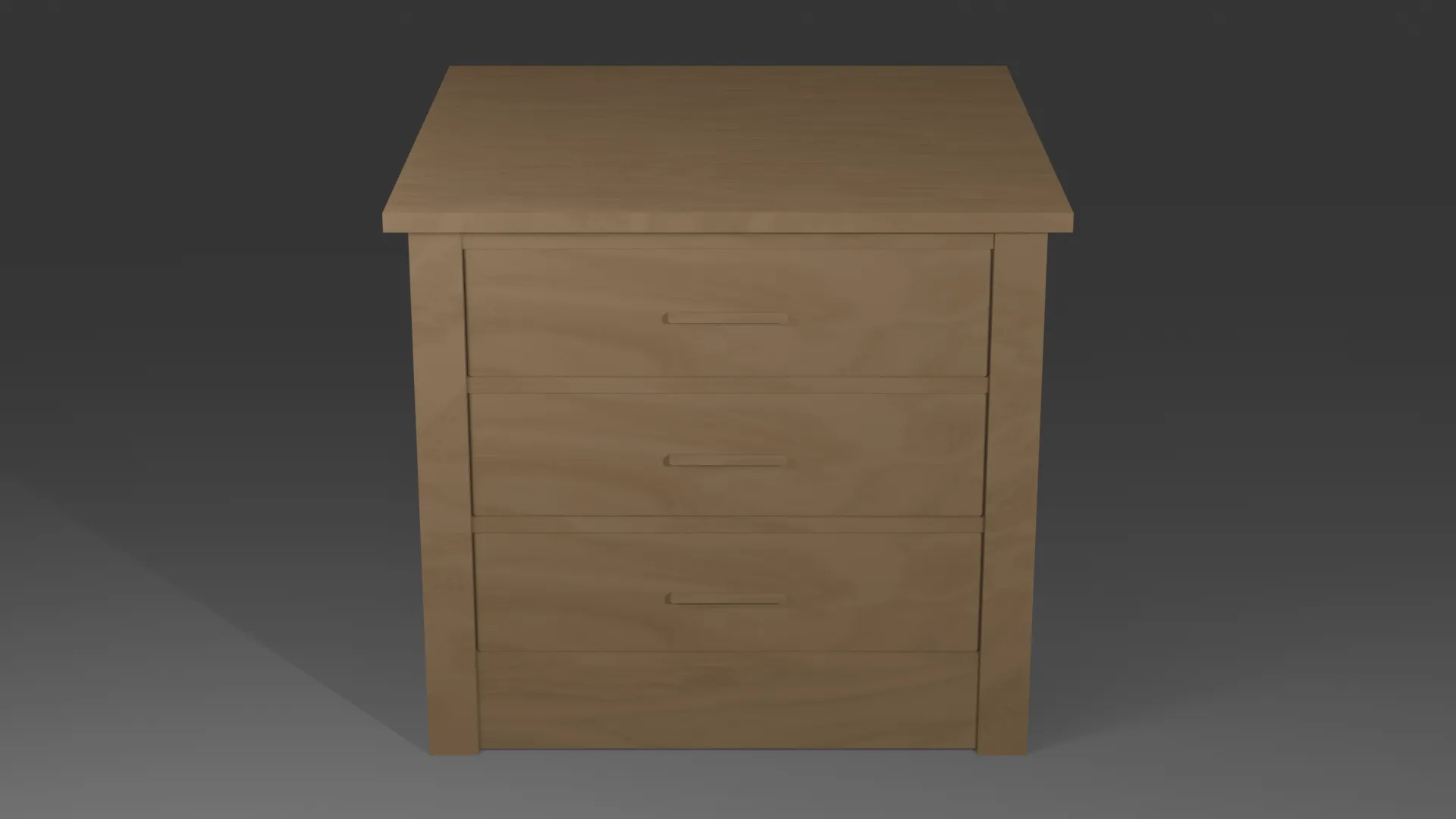 Wooden nightstand 3D Model .c4d .max .obj .3ds .fbx .stl .blend 