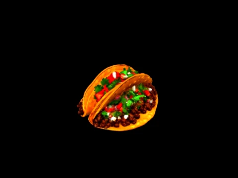 tacos 3D मॉडल