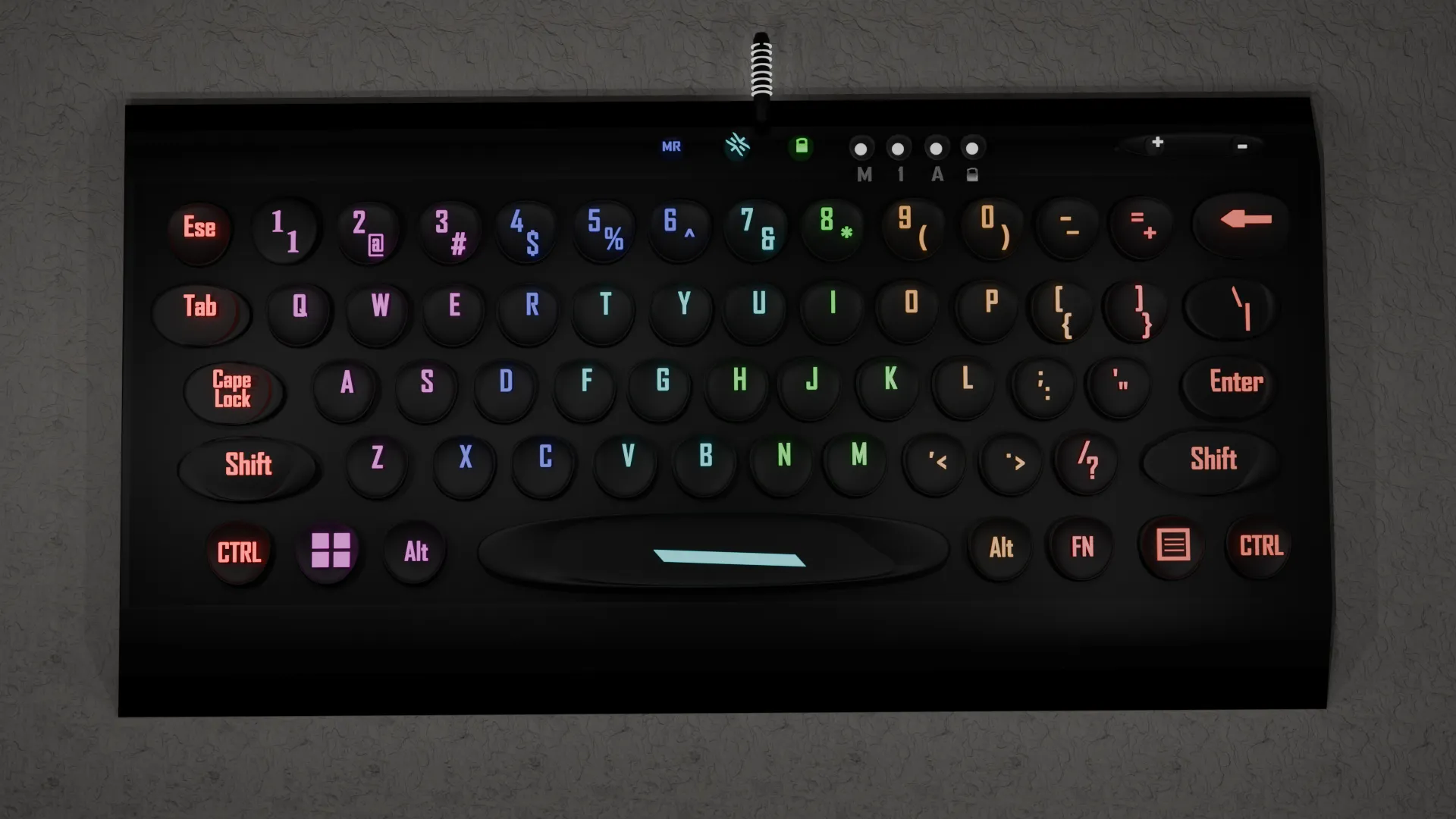 Gaming keyboard 3D Model .c4d .max .obj .3ds .fbx .stl .blend 