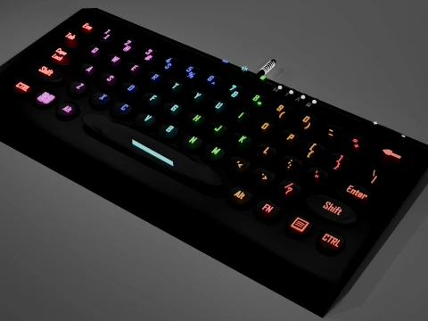 Gaming keyboard 3D Model
