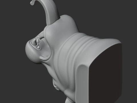 Hippopotamus Head Wall Hanger Coat and Key Holder Hook 3D Model