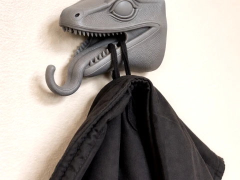 Lizard Head Wall Hanger Coat and Key Holder Hook 3D Model