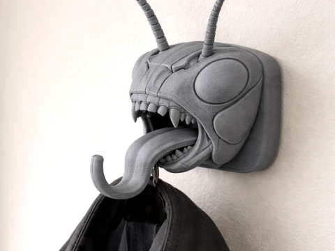 Cricket HEAD MUURHANGER JAS EN SLEUTELHOUDER HAAK 3D Model