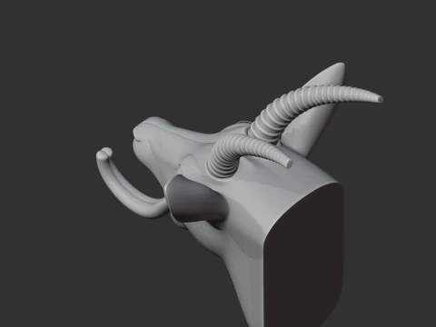 Gazelle HEAD WALL HANGER COAT AND KEY HOLDER HOOK 3D Model