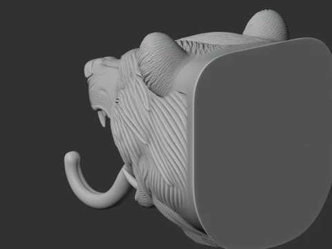 Grizzly bear HEAD WALL HANGER COAT AND KEY HOLDER HOOK 3D Model