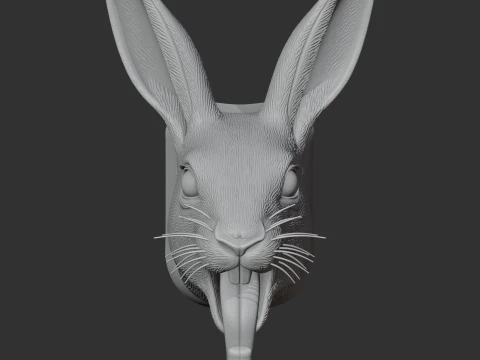 Hare HEAD WALL HANGER COAT AND KEY HOLDER HOOK 3D Model
