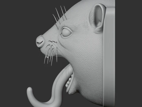 Hyrax HEAD WALL HANGER COAT AND KEY HOLDER HOOK 3D Model