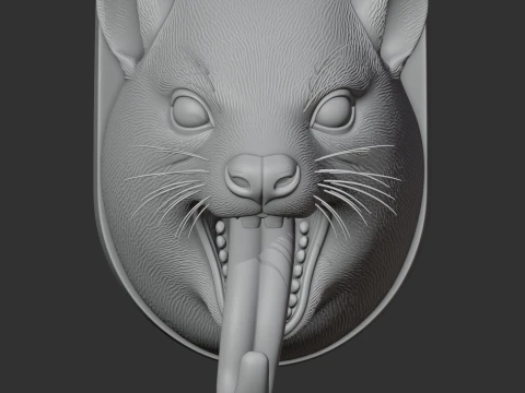 Hyrax HEAD WALL HANGER COAT AND KEY HOLDER HOOK 3D Model
