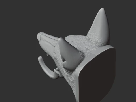 Jackal HEAD WALL HANGER COAT AND KEY HOLDER HOOK 3D Model