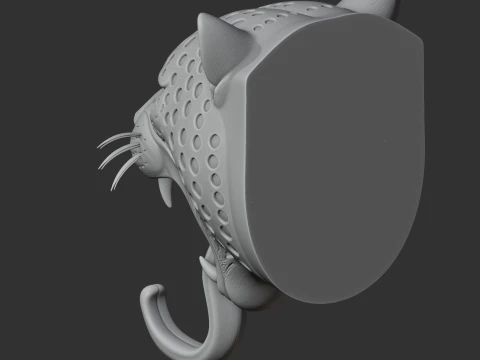 Jaguar HEAD WALL HANGER COAT AND KEY HOLDER HOOK 3D Model