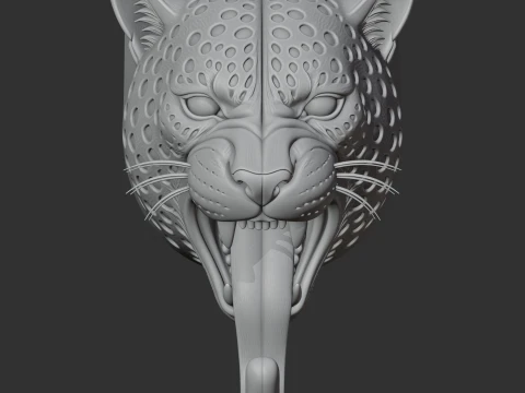 Jaguar HEAD WALL HANGER COAT AND KEY HOLDER HOOK 3D Model