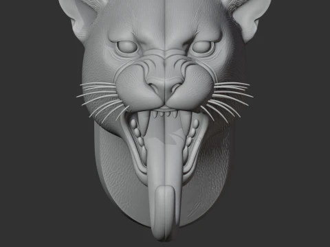 Leopard HEAD WALL HANGER COAT AND KEY HOLDER HOOK 3D Model
