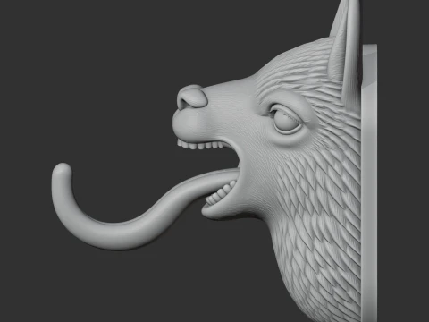 Llama HEAD WALL HANGER COAT AND KEY HOLDER HOOK 3D Model