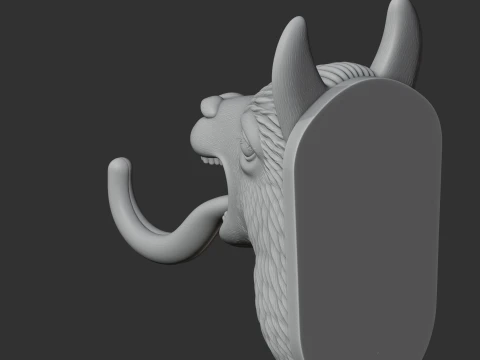 Llama HEAD WALL HANGER COAT AND KEY HOLDER HOOK 3D Model