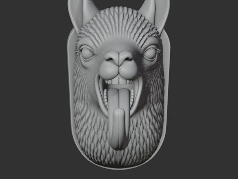 Llama HEAD WALL HANGER COAT AND KEY HOLDER HOOK 3D Model