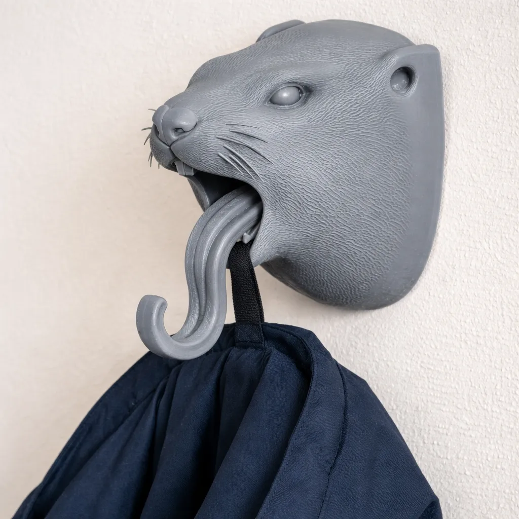 Marmot HEAD WALL HANGER COAT AND KEY HOLDER HOOK 3D Model .c4d .max .obj .3ds .fbx .stl .blend 