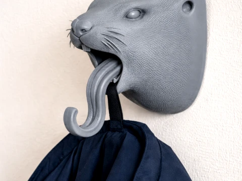 Marmot HOOFD MUURHANGER JAS EN SLEUTELHOUDER HAAK 3D Model