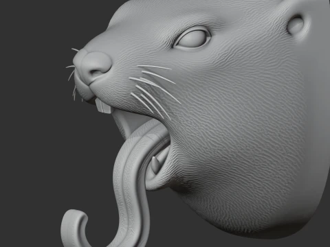 Marmot HEAD WALL HANGER COAT AND KEY HOLDER HOOK 3D Model