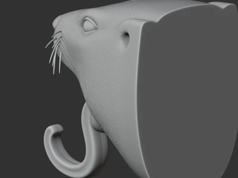 Marmot HEAD WALL HANGER COAT AND KEY HOLDER HOOK 3D Model