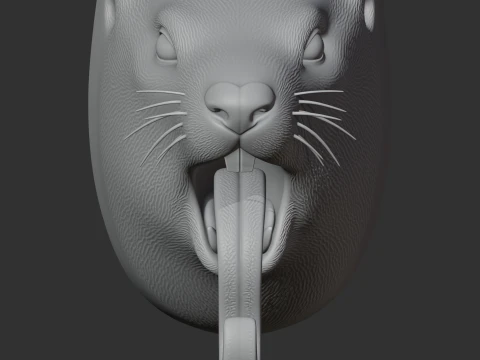 Marmot HEAD WALL HANGER COAT AND KEY HOLDER HOOK 3D Model