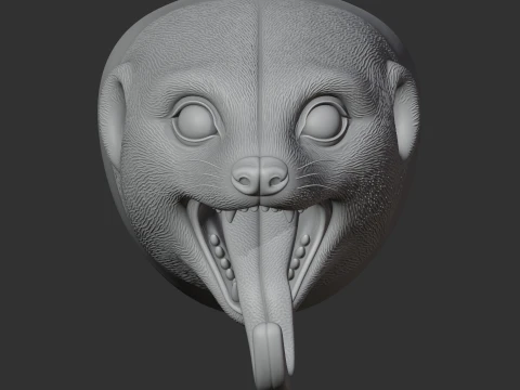 Meerkat HEAD WALL HANGER COAT AND KEY HOLDER HOOK 3D Model