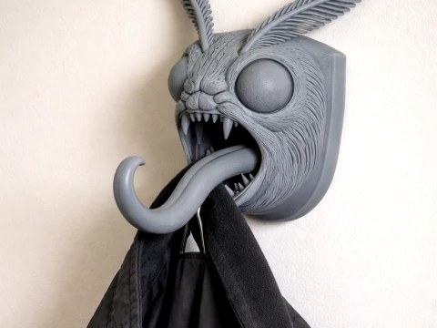 モスヘッド ウォールハンガーコートとキーホルダーフック 3Dモデル