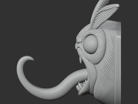 Moth HEAD WALL HANGER COAT AND KEY HOLDER HOOK 3D Model