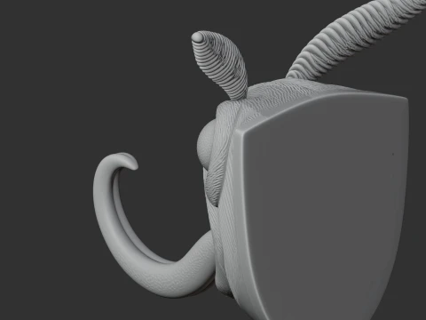 Moth HEAD WALL HANGER COAT AND KEY HOLDER HOOK 3D Model