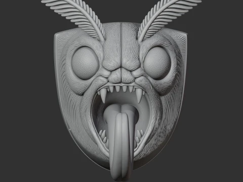 Moth HEAD WALL HANGER COAT AND KEY HOLDER HOOK 3D Model