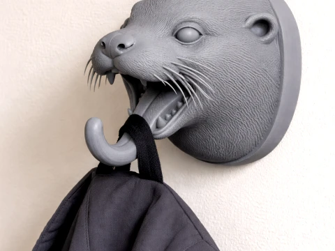 Otter HEAD WALL HANGER COAT AND KEY HOLDER HOOK 3D Model
