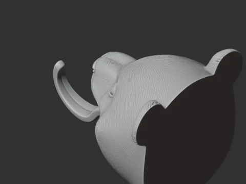 Panda HEAD WALL HANGER COAT AND KEY HOLDER HOOK 3D Model