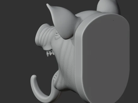 Pig HEAD WALL HANGER COAT AND KEY HOLDER HOOK 3D Model