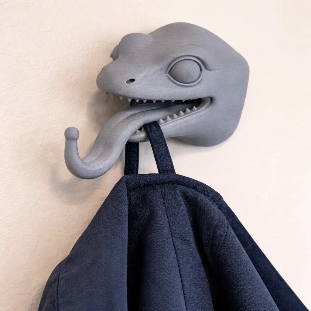 Salamander HEAD WALL HANGER COAT AND KEY HOLDER HOOK 3D Model .c4d .max .obj .3ds .fbx .stl .blend