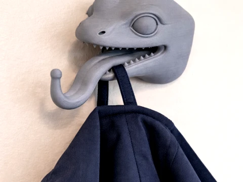 Salamander HEAD MURAL CINTRE MANTEAU ET CROCHET PORTE-CLÉS Modèle 3D